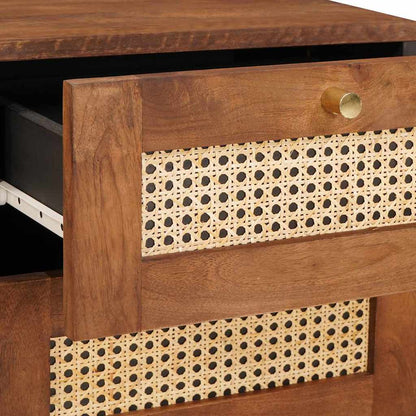Bedside Cabinet 2 pcs Brown 40 x 33.5 x 46 cm Solid Acacia wood