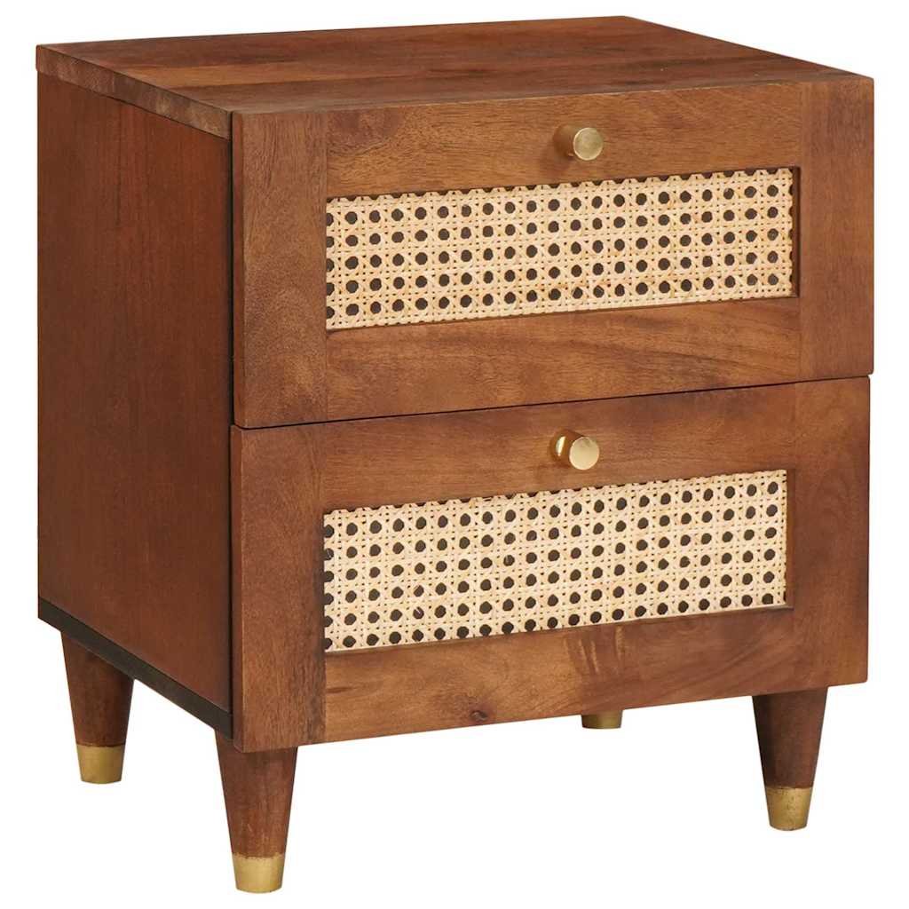 Bedside Cabinet 2 pcs Brown 40 x 33.5 x 46 cm Solid Acacia wood