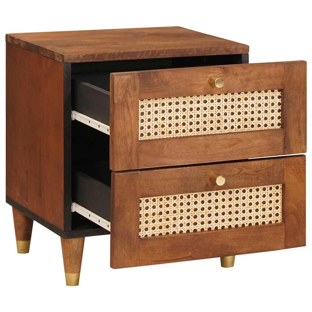Bedside Cabinet 2 pcs Brown 40 x 33.5 x 46 cm Solid Acacia wood