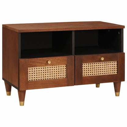 TV Cabinet with Drawer Brown 70 x 33.5 x 46 cm Solid Mango Wood