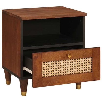 Bedside Cabinet Brown 40 x 33 x 46 cm Solid Acacia wood