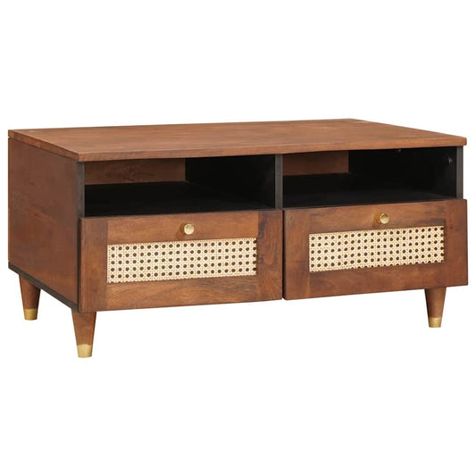 Coffee Table with Drawer 80 x 54 x 40 cm Solid Mango Wood