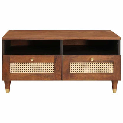 Coffee Table with Drawer 80 x 54 x 40 cm Solid Mango Wood
