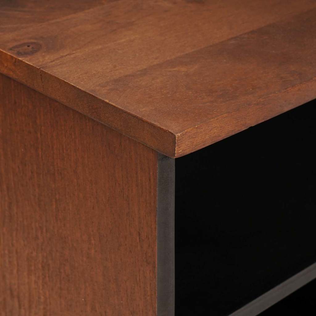 TV Cabinet with Shelf Brown 100 x 33.5 x 46 cm Solid Mango Wood