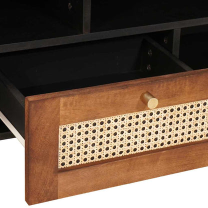 TV Cabinet with Shelf Brown 100 x 33.5 x 46 cm Solid Mango Wood
