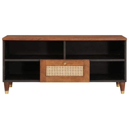 TV Cabinet with Shelf Brown 100 x 33.5 x 46 cm Solid Mango Wood