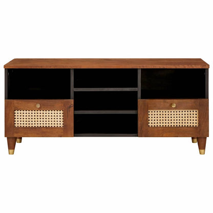 TV Cabinet with Shelf Brown 100 x 33.5 x 46 cm Solid Mango Wood