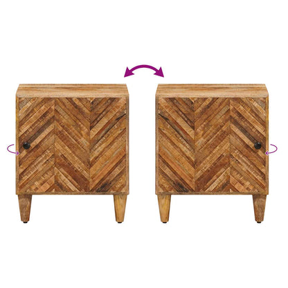 Bedside Table Brown 40 x 33.5 x 46 cm Solid Mango Wood