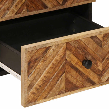 Bedside Table Brown 40 x 33.5 x 46 cm Solid Mango Wood