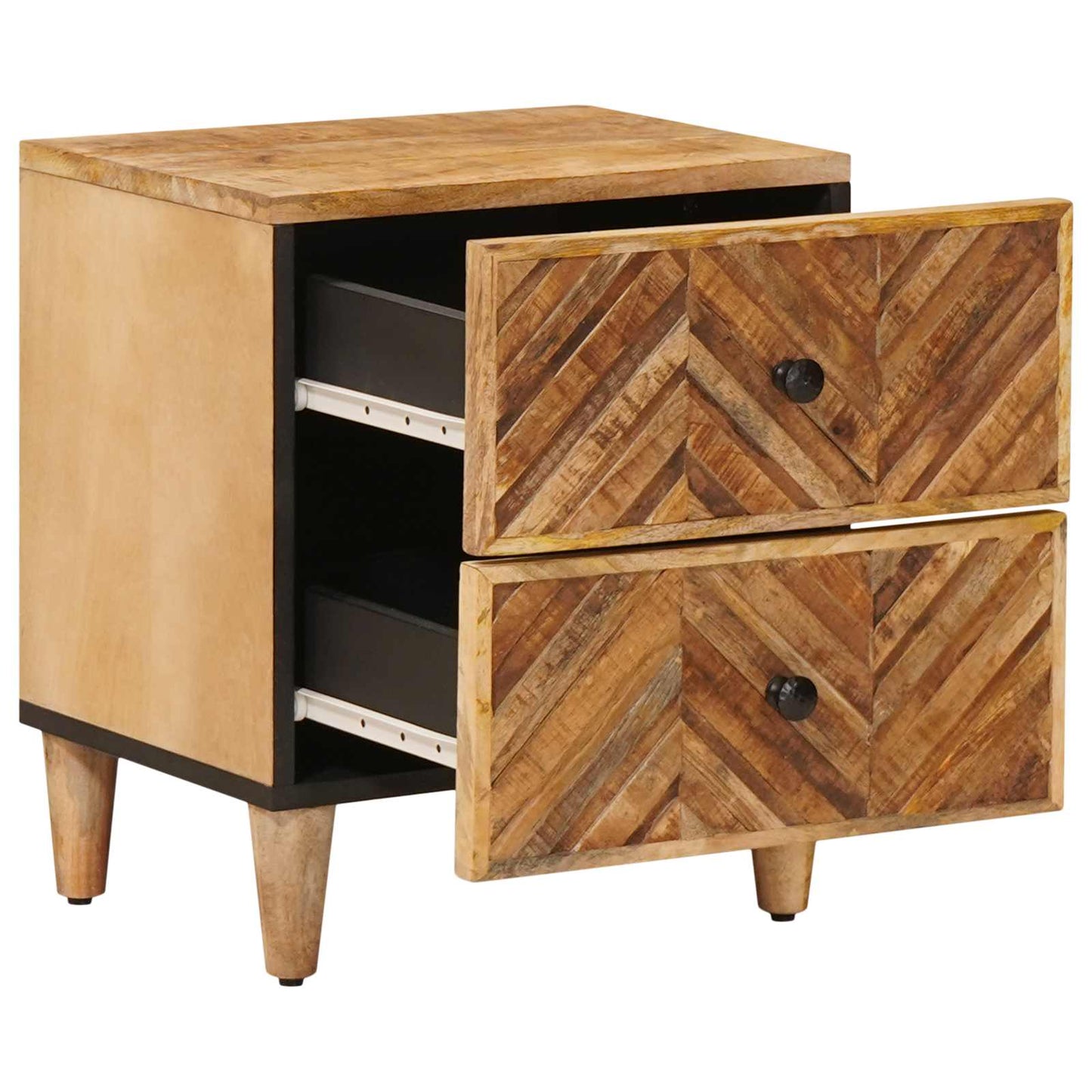 Bedside Table Brown 40 x 33.5 x 46 cm Solid Mango Wood