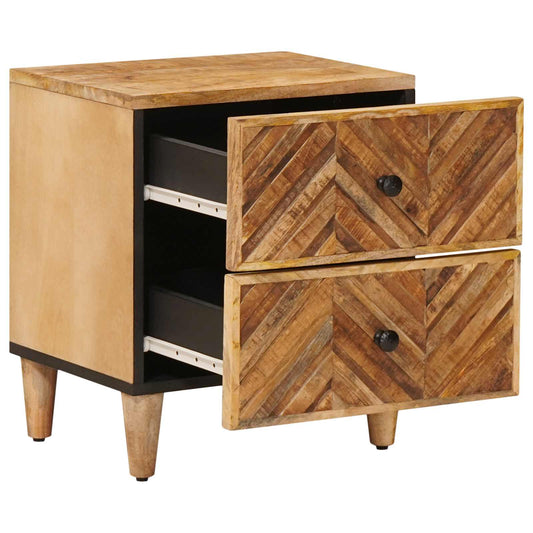 Bedside Table Brown 40 x 33 x 46 cm Solid Mango Wood