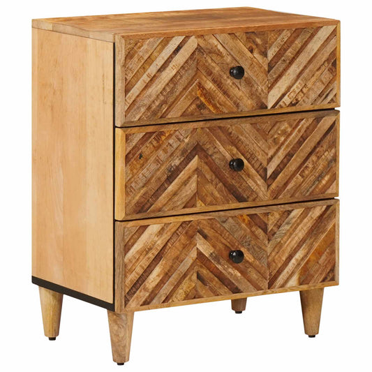 Bedside Table Brown 50 x 33 x 60 cm Solid Mango Wood