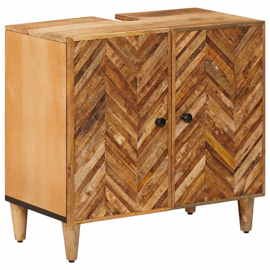 Sink cabinet with Door Brown 62 x 33 x 58 cm Solid Mango Wood