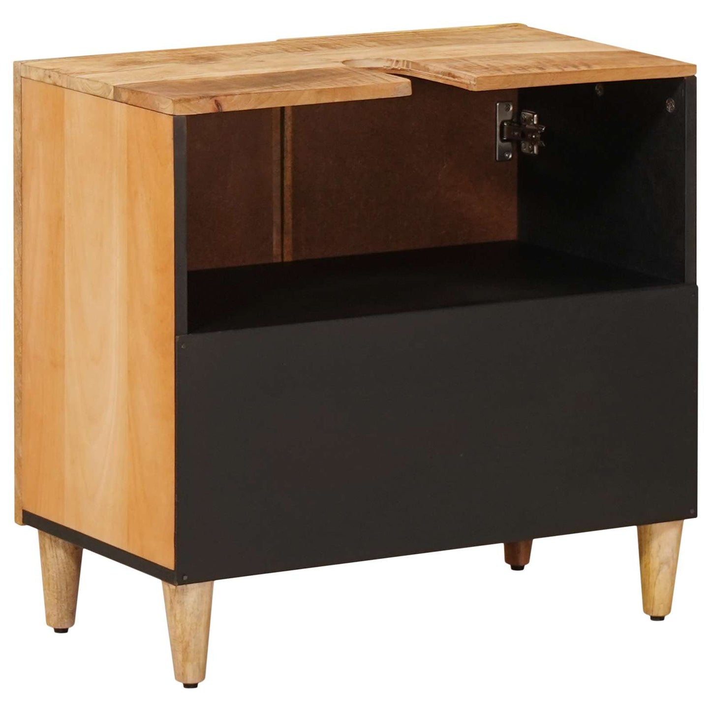 Sink cabinet with Door Brown 62 x 33 x 58 cm Solid Mango Wood