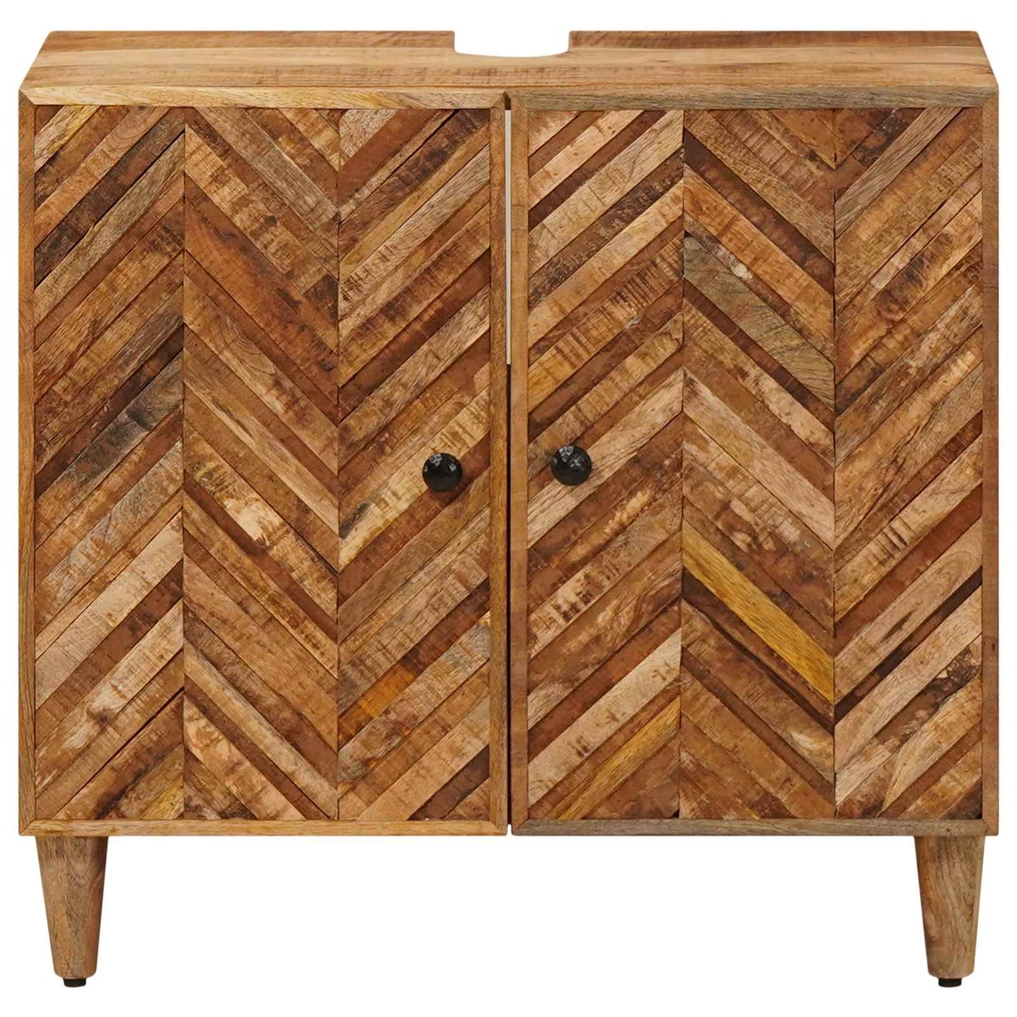 Sink cabinet with Door Brown 62 x 33 x 58 cm Solid Mango Wood