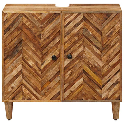 Sink cabinet with Door Brown 62 x 33 x 58 cm Solid Mango Wood