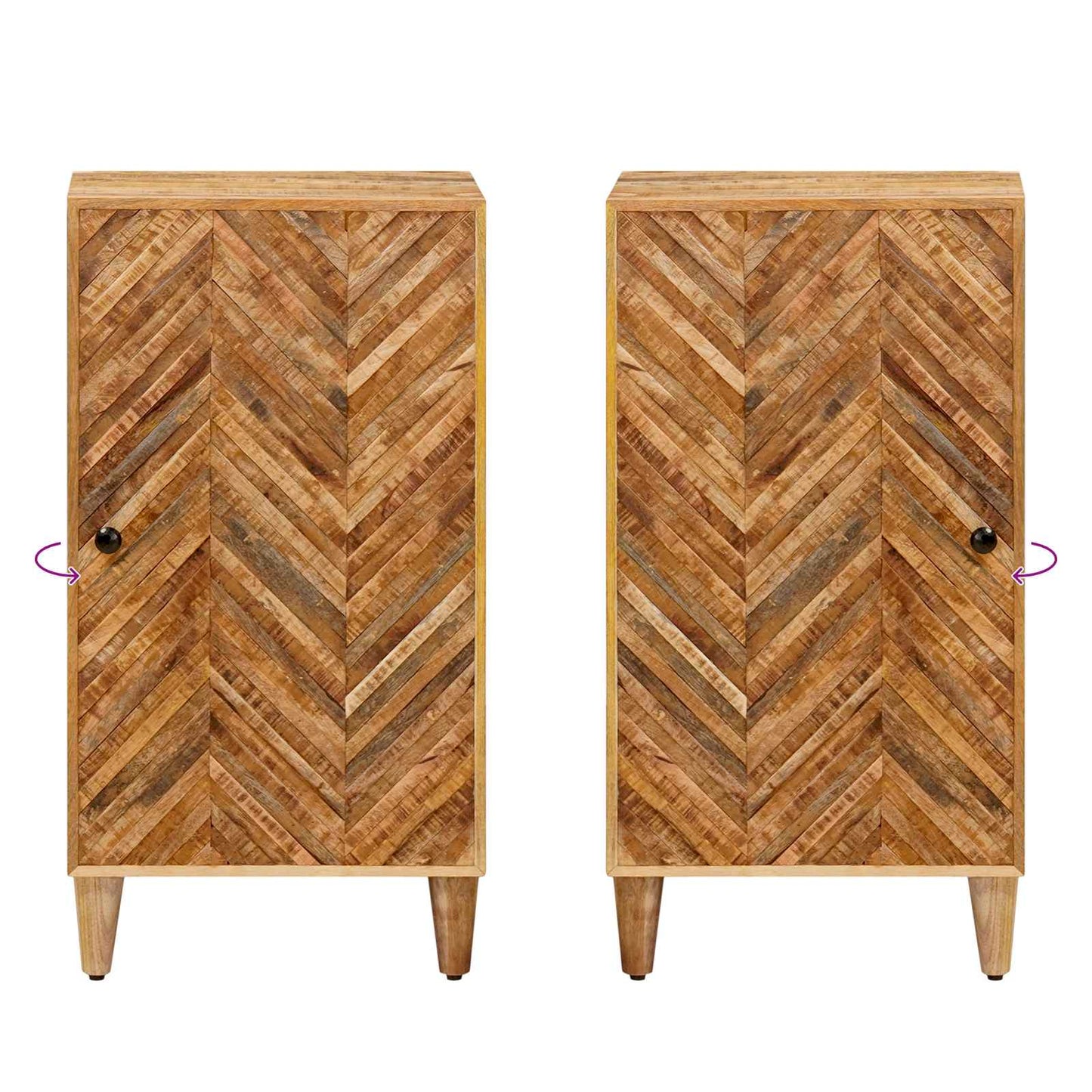 Storage Cabinets Brown 40 x 33.5 x 75 cm Solid Mango Wood