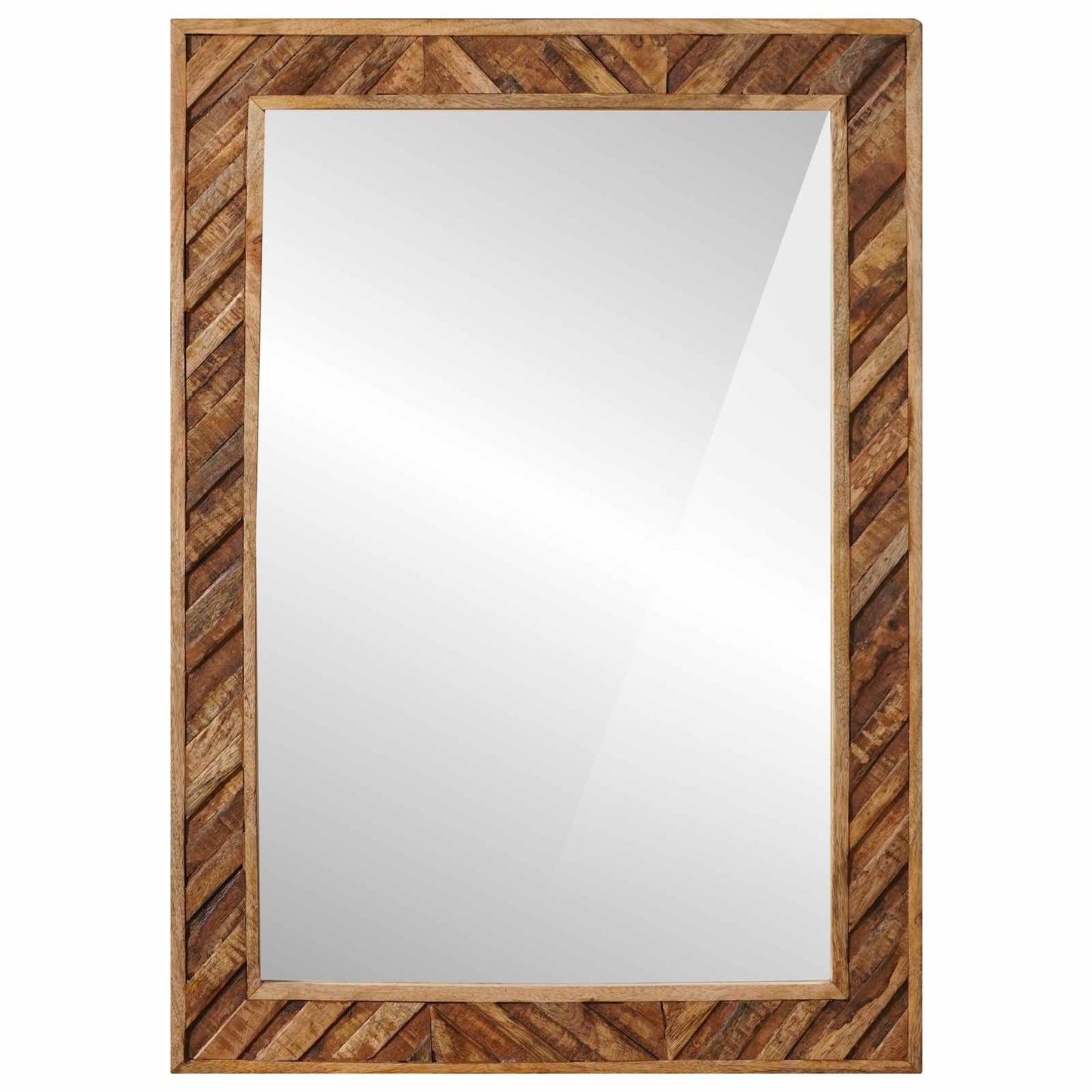 Mirror Wall-mounted with Mirror Brown 70 x 50 x 3 cm Glass
