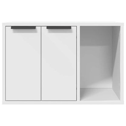 857724 vidaXL Cat Litter Box Enclosure White 60x40x40 cm Engineered Wood