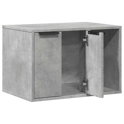 Cat Litter Box Enclosure Concrete Grey 60x40x40 cm Engineered Wood