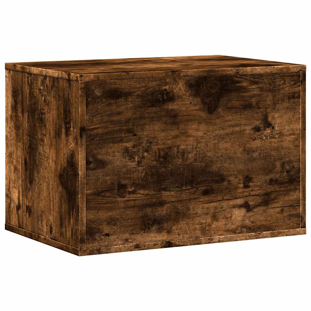 Cat Litter Box Enclosure Smoked Oak 60x40x40 cm Engineered Wood