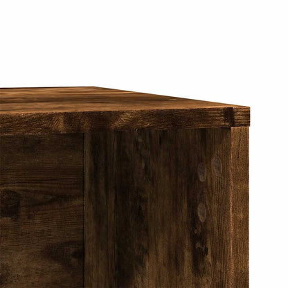 Cat Litter Box Enclosure Smoked Oak 60x40x40 cm Engineered Wood