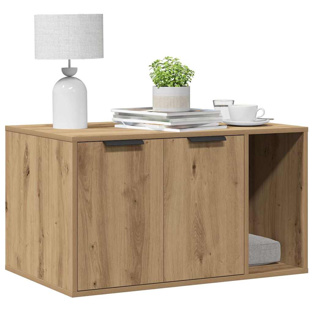 Cat Litter Box Enclosure Artisian Oak 80x50x45 cm Engineered Wood