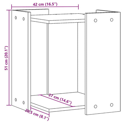Cat Litter Box Enclosure Black 42x42x51 cm Engineered Wood