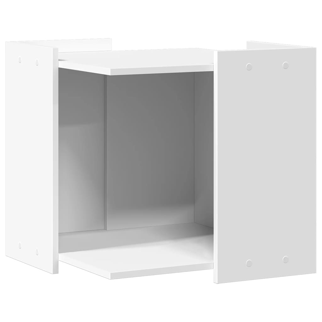 Cat Litter Box Enclosure White 53 x 53 x 51 cm Engineered Wood