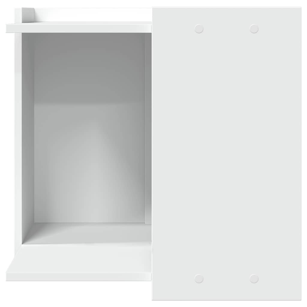 Cat Litter Box Enclosure White 53 x 53 x 51 cm Engineered Wood