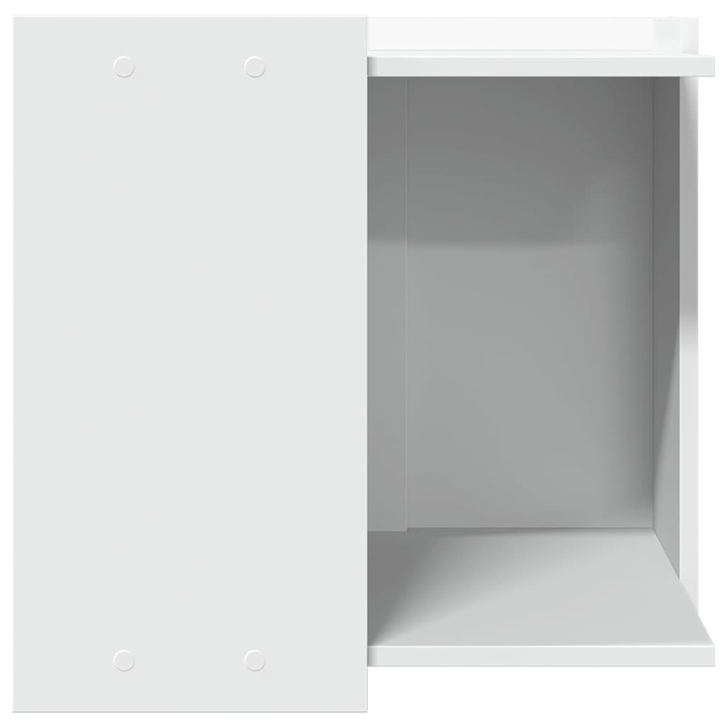 Cat Litter Box Enclosure White 53 x 53 x 51 cm Engineered Wood