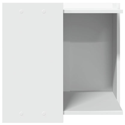 Cat Litter Box Enclosure White 53 x 53 x 51 cm Engineered Wood