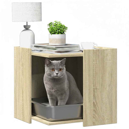 Cat Litter Box Enclosure Sonoma Oak 53 x 53 x 51 cm