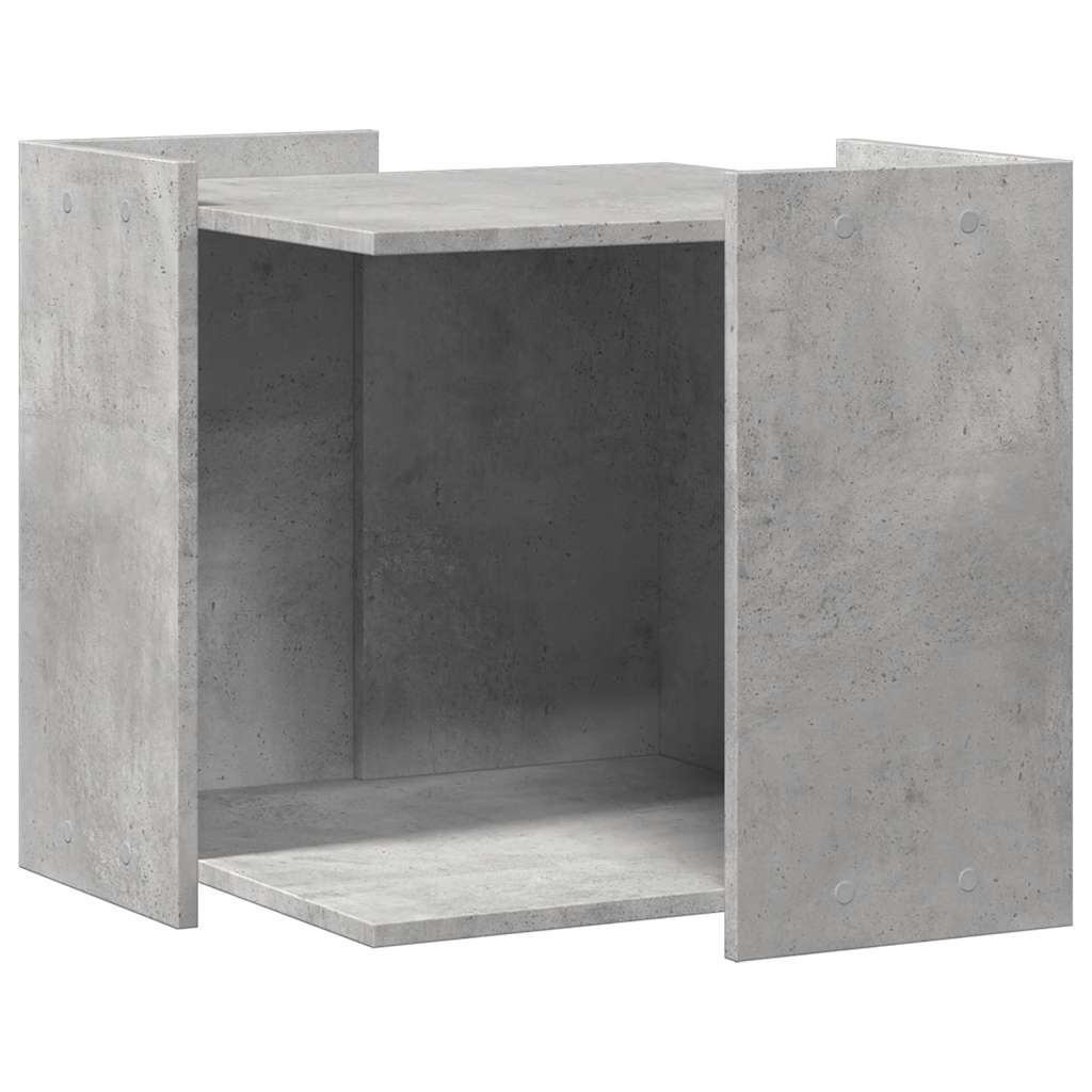Cat Litter Box Enclosure Concrete Grey 53 x 53 x 51 cm