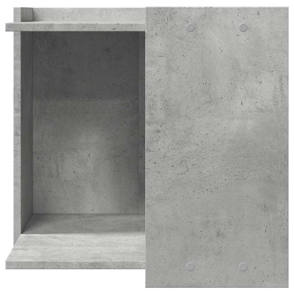 Cat Litter Box Enclosure Concrete Grey 53 x 53 x 51 cm