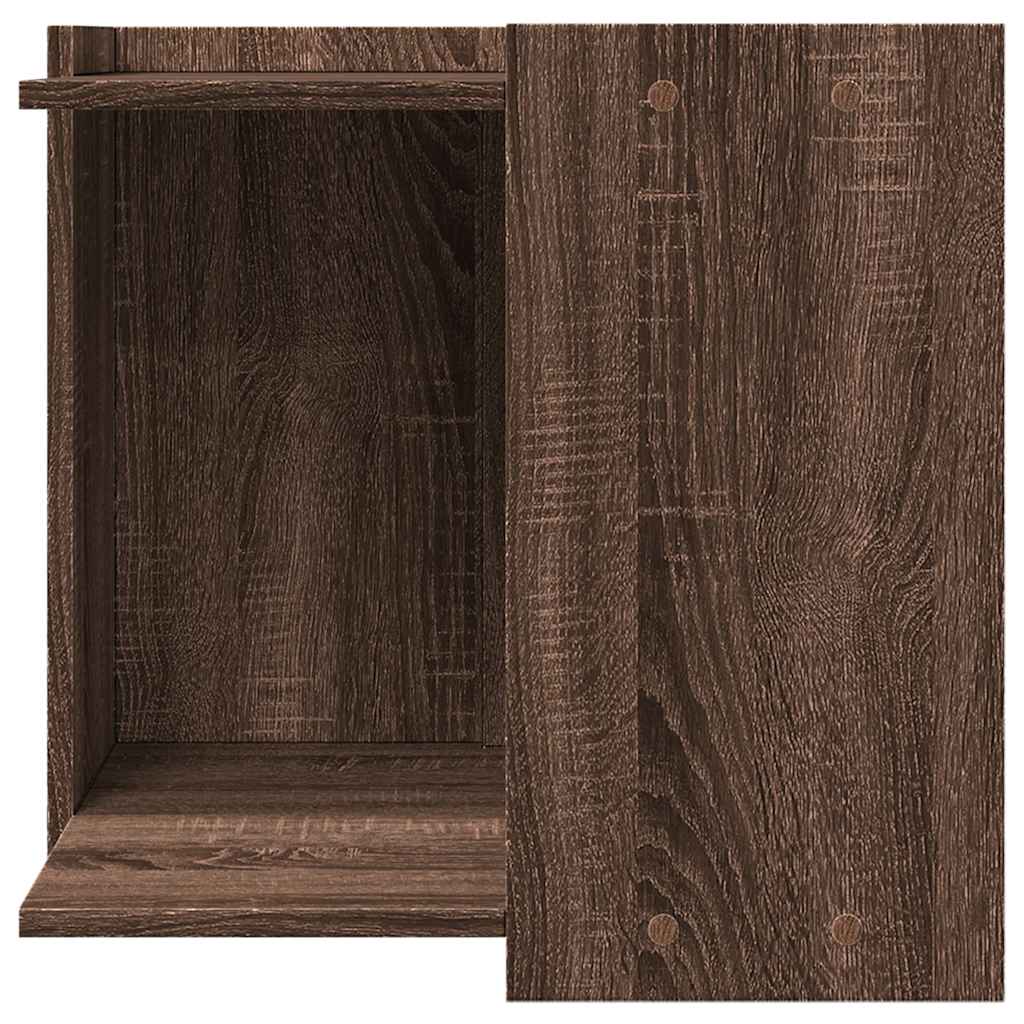 Cat Litter Box Enclosure Brown Oak 53 x 53 x 51 cm