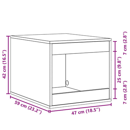 Cat Litter Box Enclosure Grey Sonoma 47x59x42 cm Engineered Wood
