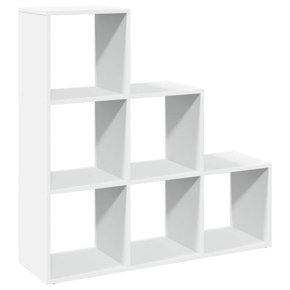 Room Divider Bookcase 3-Tier White 99x29x99 cm Engineered Wood