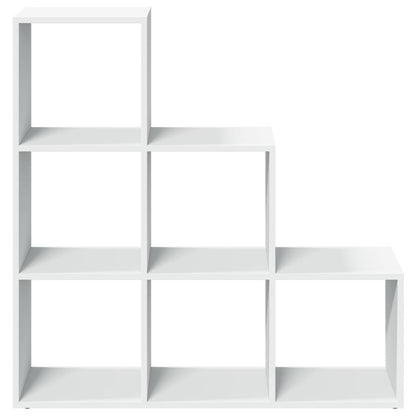 Room Divider Bookcase 3-Tier White 99x29x99 cm Engineered Wood