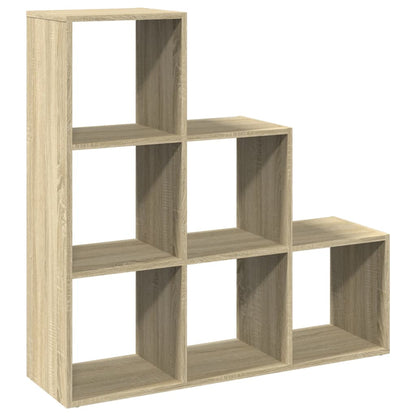 Room Divider Bookcase 3-Tier Sonoma Oak 99x29x99 cm Engineered Wood