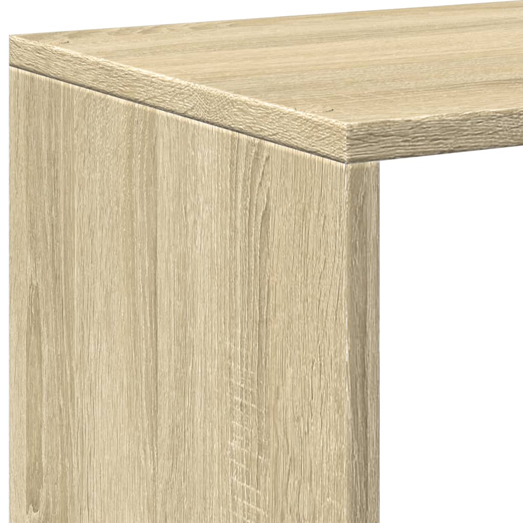 Room Divider Bookcase 3-Tier Sonoma Oak 99x29x99 cm Engineered Wood
