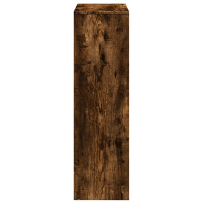 Room Divider Bookcase 3-Tier Smoked Oak 99x29x99 cm Engineered Wood