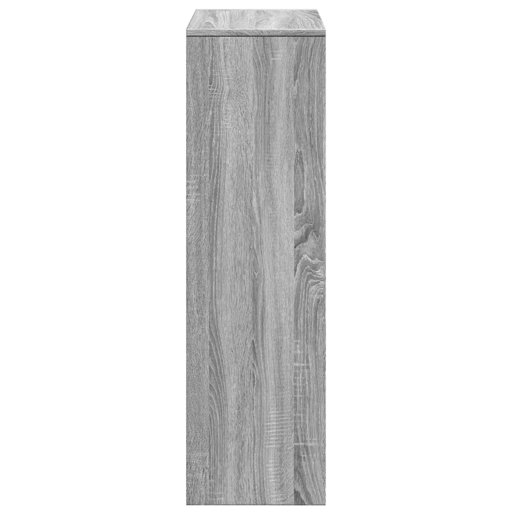 Room Divider Bookcase 3-Tier Grey Sonoma 99x29x99 cm Engineered Wood
