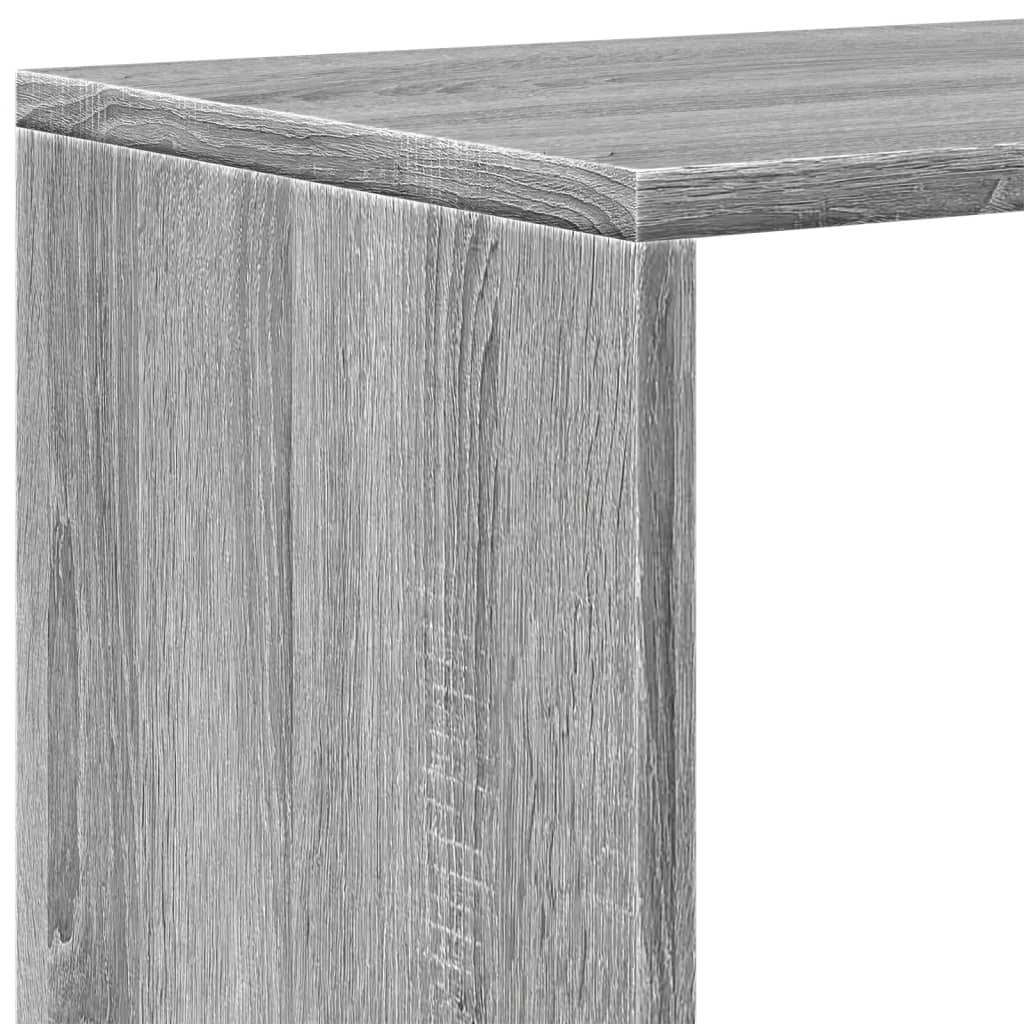 Room Divider Bookcase 3-Tier Grey Sonoma 99x29x99 cm Engineered Wood