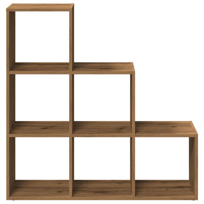 Room Divider Bookcase 3-Tier Artisan Oak 99x29x99 cm Engineered Wood