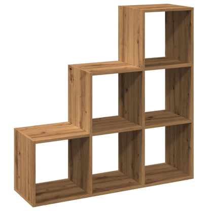 Room Divider Bookcase 3-Tier Artisan Oak 99x29x99 cm Engineered Wood
