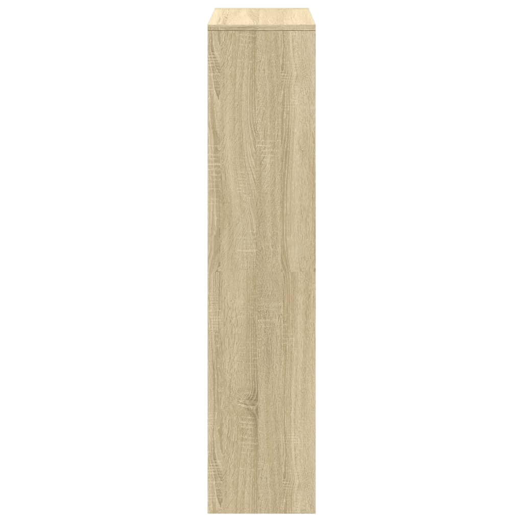 Room Divider Bookcase 4-Tier Sonoma Oak 131,5x29x131,5 cm Engineered Wood