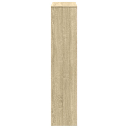 Room Divider Bookcase 4-Tier Sonoma Oak 131,5x29x131,5 cm Engineered Wood