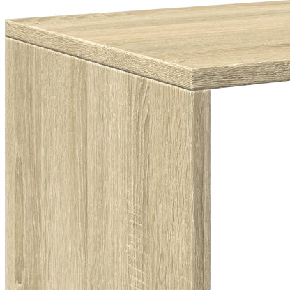 Room Divider Bookcase 4-Tier Sonoma Oak 131,5x29x131,5 cm Engineered Wood