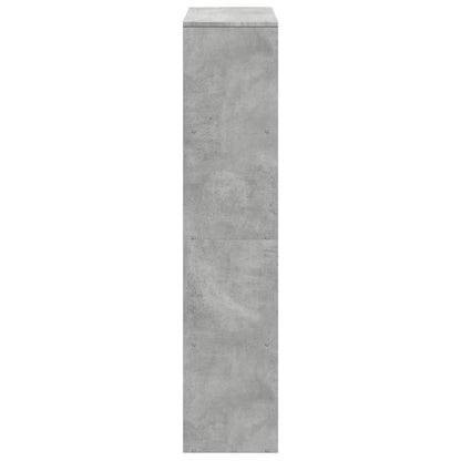 Room Divider Bookcase 4-Tier Concrete Grey 131,5x29x131,5 cm Engineered Wood
